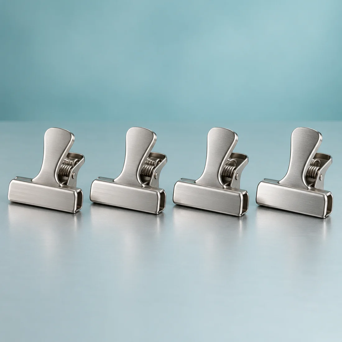 Stainless bag clips